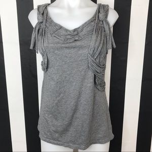Deletta Anthropologie Gray Eclectic Blouse
